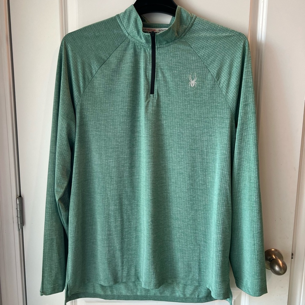 Spyder Green Quarter-Zip Pullover.  XL